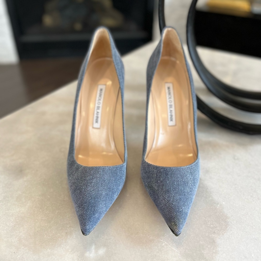 Manolo Blahnik Blue Heels - Picture 9 of 10